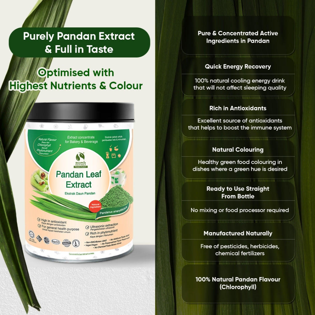 Extrait de feuille de pandan (Pandanus amaryllifolius) en poudre standardisé 10:1