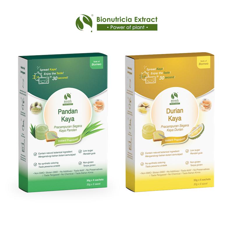 Pandan Kaya / Durian Kaya, Easy Instant Kaya Spread (6 sachets)