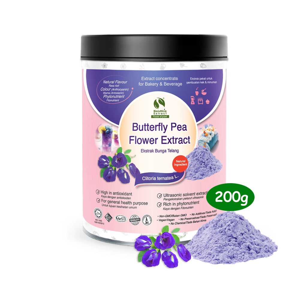 Butterfly Pea Flower 5:1 Standardized Extract (Liquid/Powder)