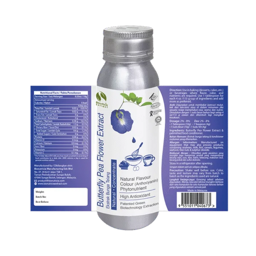 Butterfly Pea Flower 5:1 Standardized Extract (Liquid/Powder)