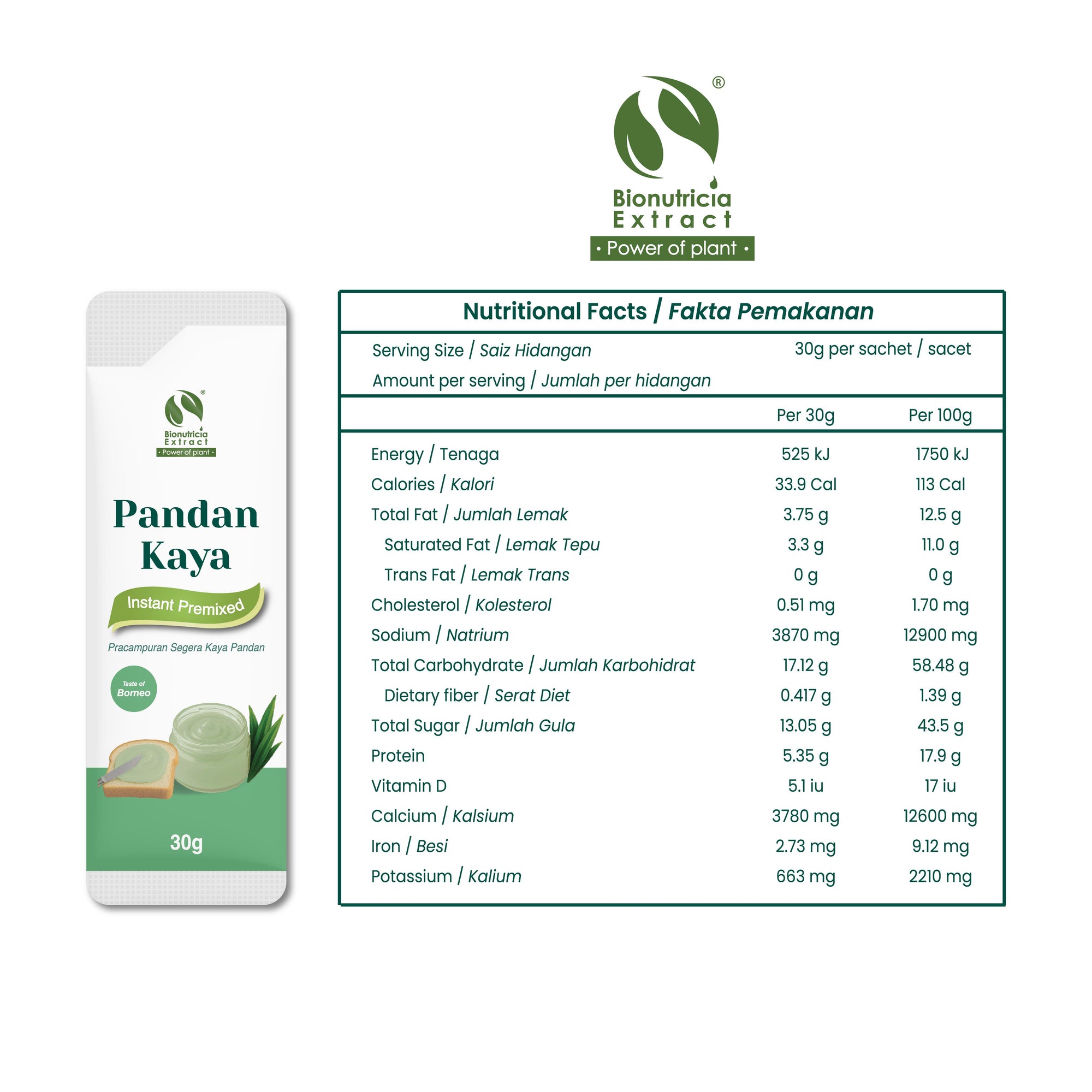 Pandan Kaya / Durian Kaya, Easy Instant Kaya Spread (6 sachets)