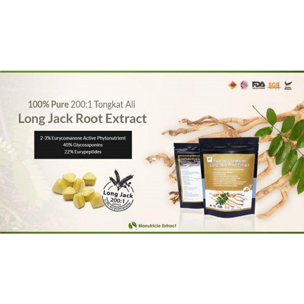 Tongkat Ali Extract Tablet 2-3% Eurycomanone Ginger & Guarana Men Energy Supplement (400mgx30Tabs)