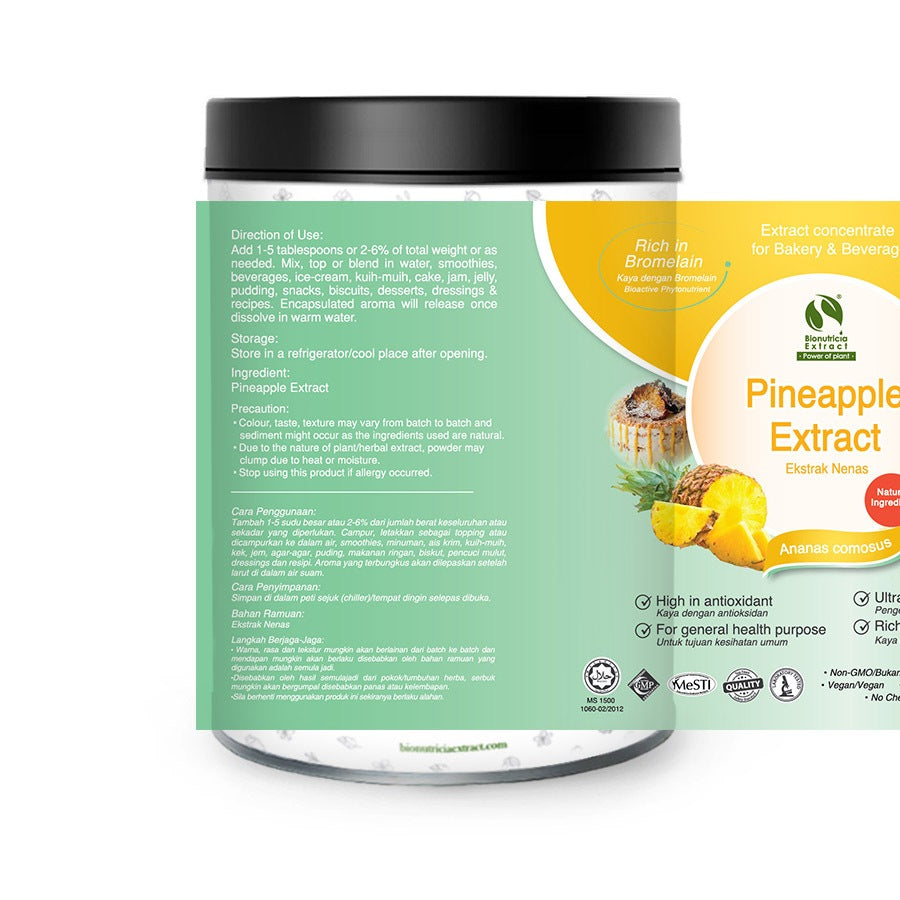Pineapple 20:1 Standardized Extract Powder 1-3% Bromelain