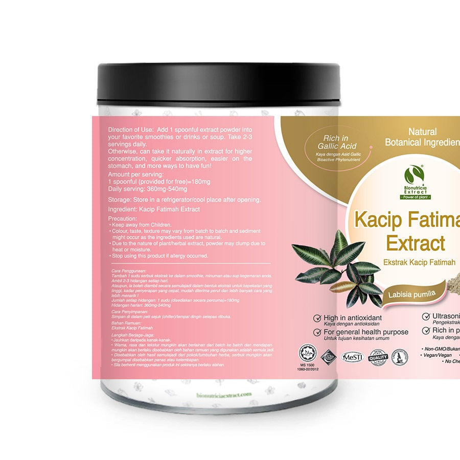 Bionutricia Kacip Fatimah Powder Extract | Pure & Halal 100:1 | Improve women's health, blood circulation, energy