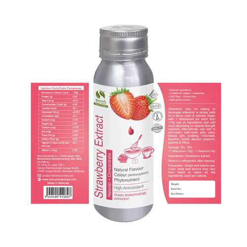 Bionutricia Pure Strawberry Fragaria x Ananassa Standardized Extract Liquid Concentrate (80g)
