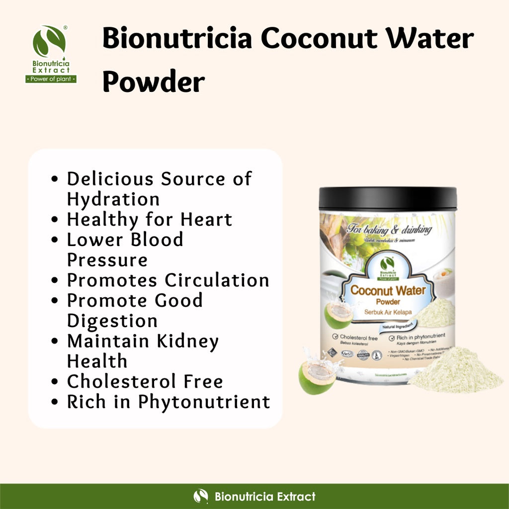 Coconut Water Powder | Refresh & Hydrating Natural Isotonic Sport Beverage No Preservative (200g)